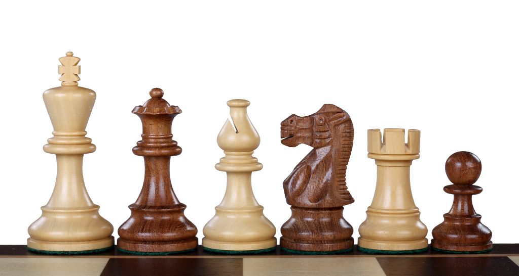 American Classic Acacia/Buckthorn Chess Figures 3.75 - American Classic Acacia/Buckthorn Chess Figures 3.75