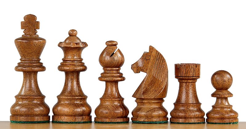 German Chess Figures (Timeless) Indian Acacia/Buckthorn 3 inch Carved Wooden - German Chess Figures (Timeless) Indian Acacia/Buckthorn 3 inch Carved Wooden