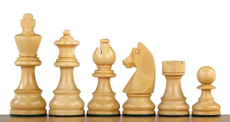 Tournament chess set No. 5 - 50mm board + German Knight 3.5" pieces - Tournament chess set No. 5 - 50mm board + German Knight 3.5" pieces