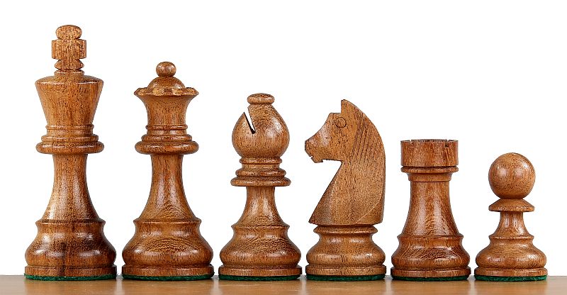 piezas de ajedrez Timeless de acacia india y boj, de 3,75 pulgadas, con alfiles adicionales - piezas de ajedrez Timeless de acacia india y boj, de 3,75 pulgadas, con alfiles adicionales