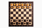 Zestaw szachowy French Lardy - szachownica (pole 50 mm), figury (król 90 mm)