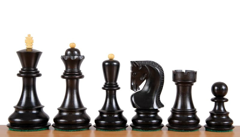 Zagreb Ebonised chess pieces 4'' - Zagreb Ebonised chess pieces 4''