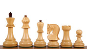 Pièces d'échecs Zagreb en bois d'acacia et de buis - Taille 3,75''