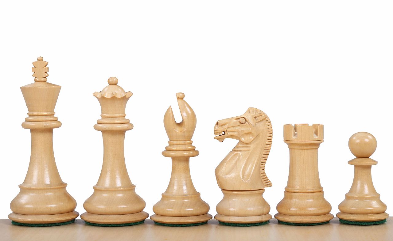 Pièces d'échecs Stallion en bois d'acacia et de buis - Taille 3,50'' - Pièces d'échecs Stallion en bois d'acacia et de buis - Taille 3,50''