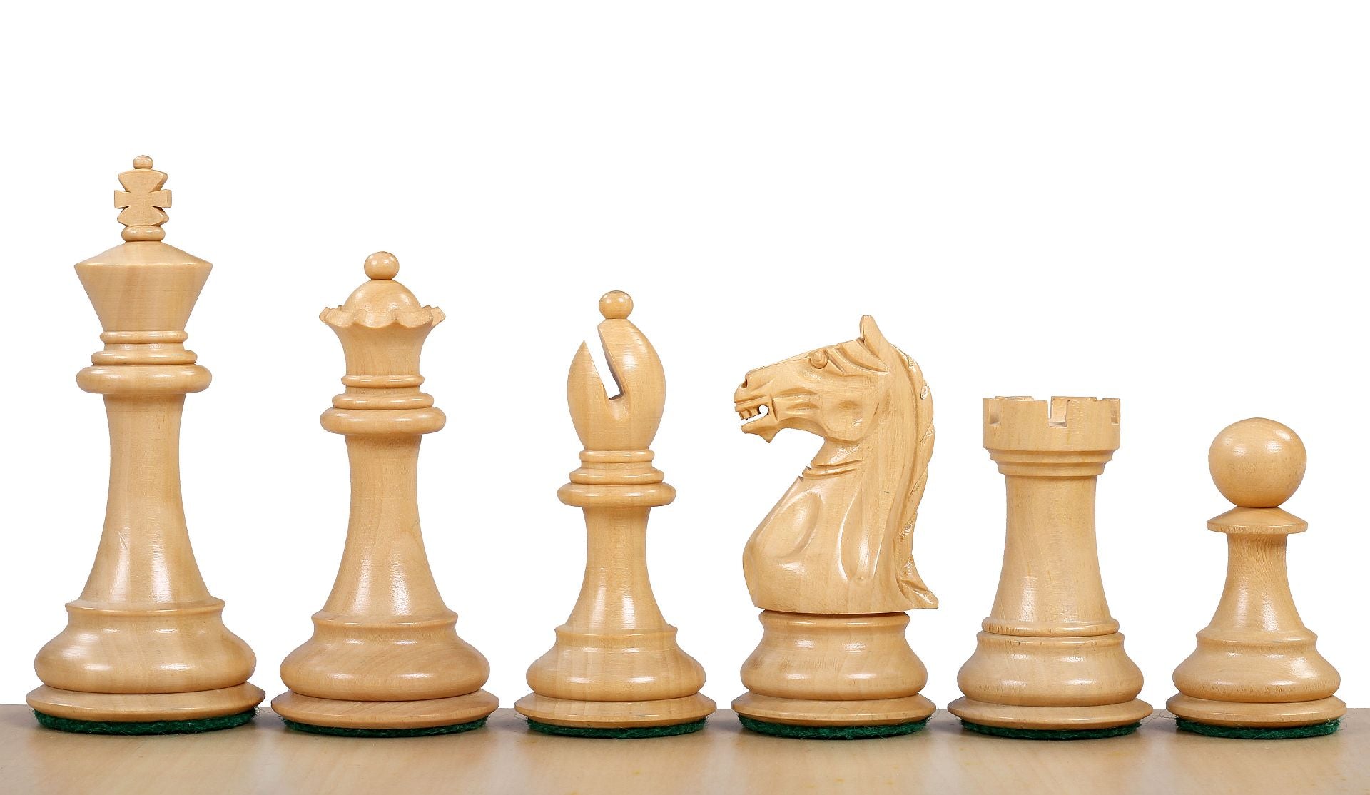 Pièces d'échecs Supreme en bois d'acacia et de buis - Taille 4,00'' - Pièces d'échecs Supreme en bois d'acacia et de buis - Taille 4,00''