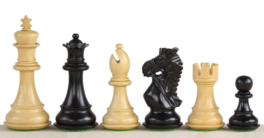 Pièces d'échecs roi's Bridal en bois de buis foncé et naturel - Taille 3,75'' - Pièces d'échecs roi's Bridal en bois de buis foncé et naturel - Taille 3,75''