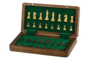 MAGNETISCHES Schachspiel mit eingelegtem Schachbrett, 25 cm
