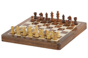 MAGNETISCHES Schachspiel mit eingelegtem Schachbrett, 25 cm