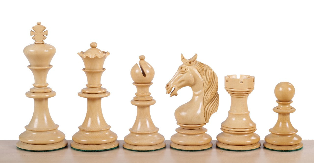 Pièces d'échecs Unicorn en bois de padouk et buis - Taille 4,25'' - Pièces d'échecs Unicorn en bois de padouk et buis - Taille 4,25''
