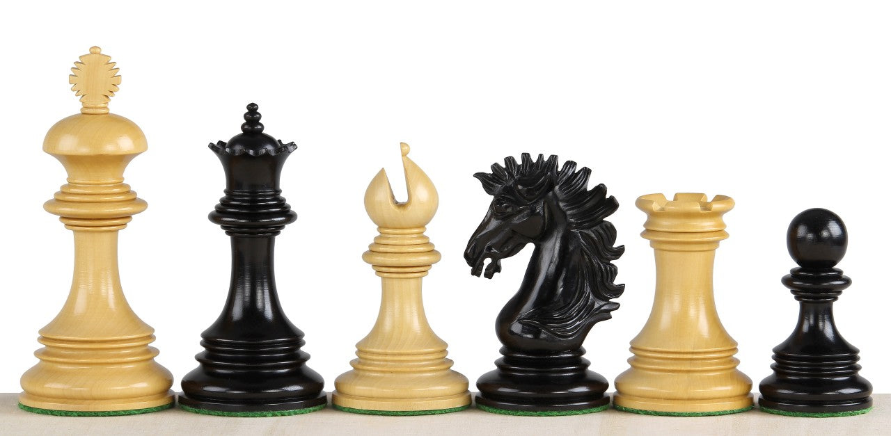 Pièces d'échecs Sunrise en bois d'ébène et de buis - Taille 4,25'' - 082019271d75e535f6a3f445554d3661