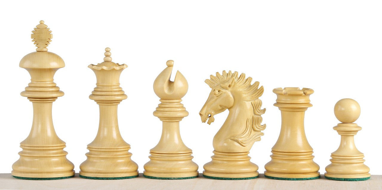 Pièces d'échecs Sunrise en bois de padouk et de buis - Taille 3,75'' - Pièces d'échecs Sunrise en bois de padouk et de buis - Taille 3,75''