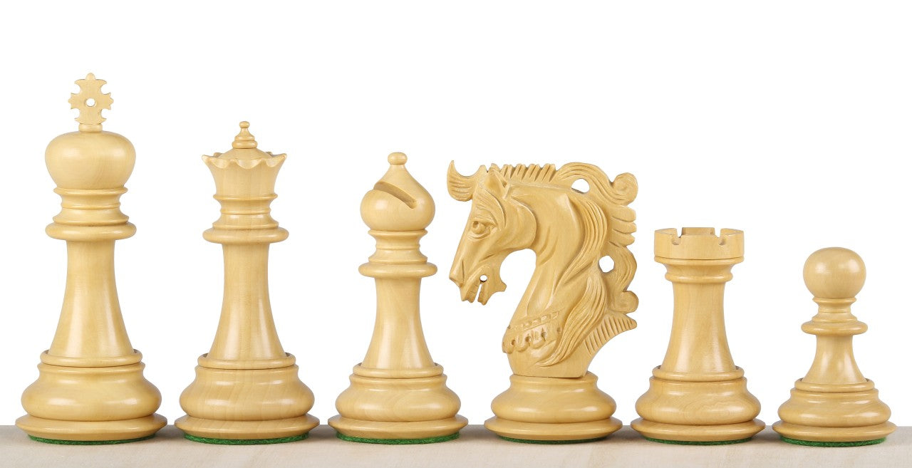 Pièces d'échecs Elvis Ebony en bois d'ébène et de buis - Taille 4,25'' - Pièces d'échecs Elvis Ebony en bois d'ébène et de buis - Taille 4,25''