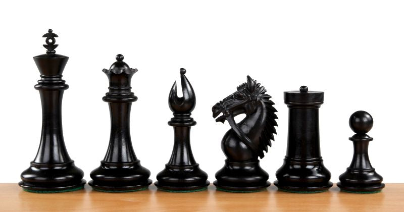 Made in America Ebony 4 inch chess pieces - Made in America Ebony 4 inch chess pieces