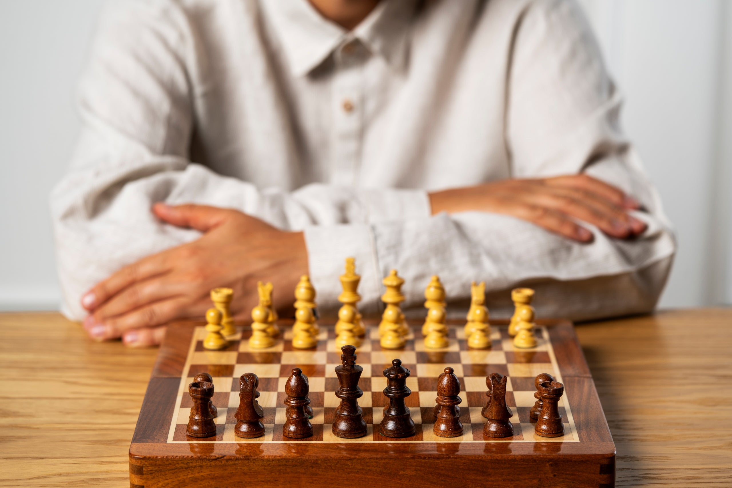 Jeu d'échecs Magnétique Pliant en bois d'acacia et buis de petite taille (30x30cm) - Jeu d'échecs Magnétique Pliant en bois d'acacia et buis de petite taille (30x30cm)