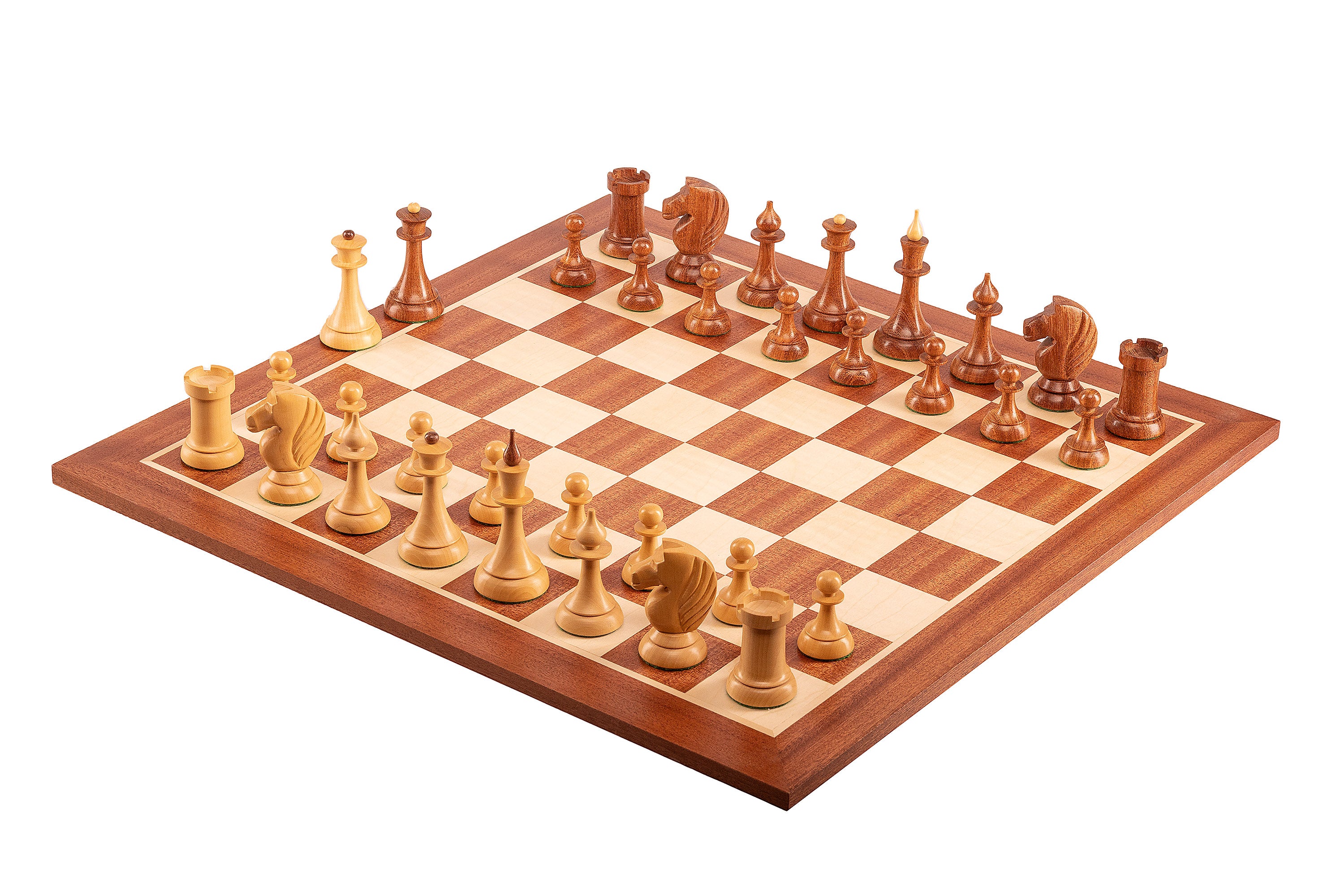 Figuritas de ajedrez Queen's Gambit de 1957, madera de acacia india, 3,75 pulgadas - Figuritas de ajedrez Queen's Gambit de 1957, madera de acacia india, 3,75 pulgadas