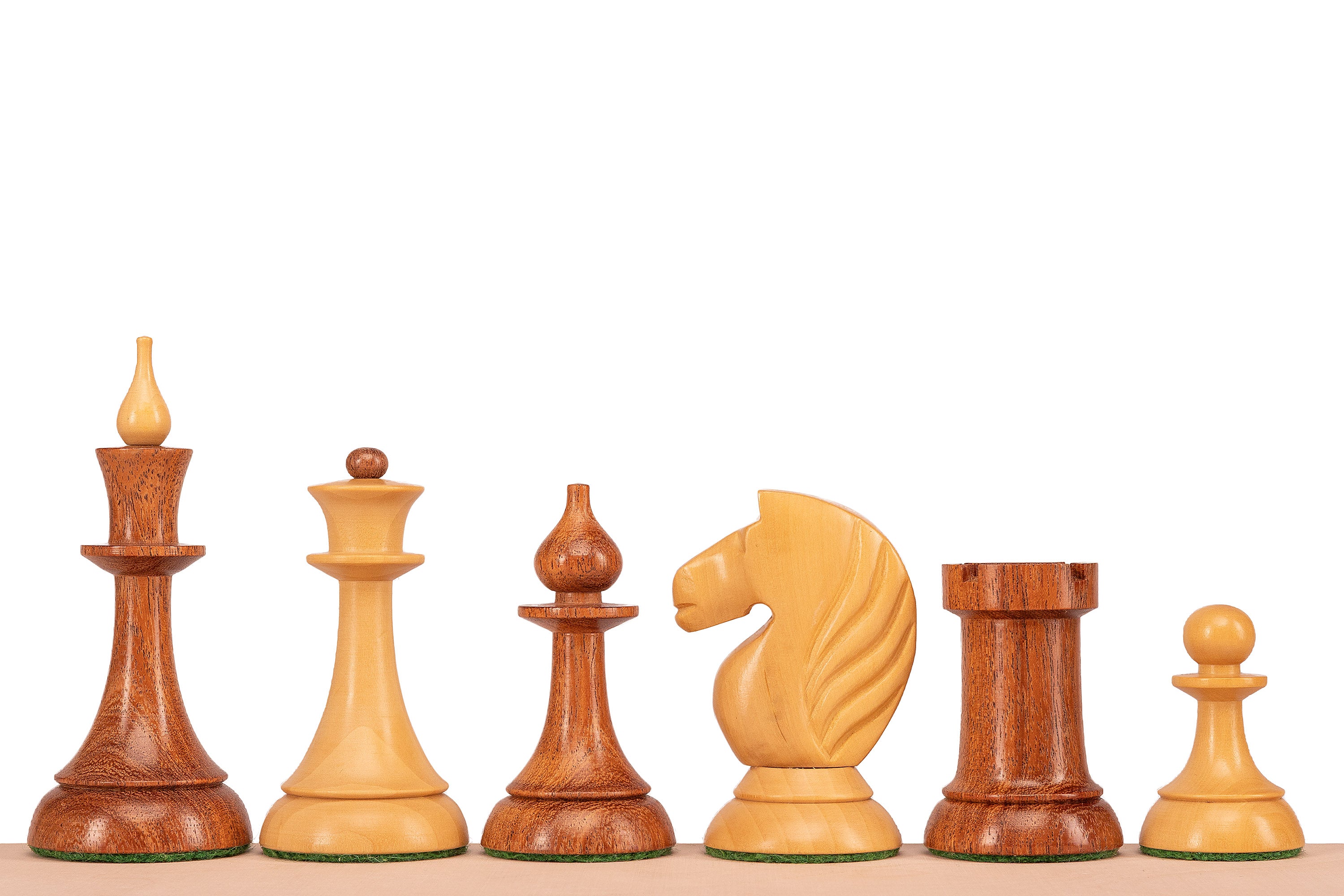Figuritas de ajedrez Queen's Gambit de 1957, madera de acacia india, 3,75 pulgadas - Figuritas de ajedrez Queen's Gambit de 1957, madera de acacia india, 3,75 pulgadas