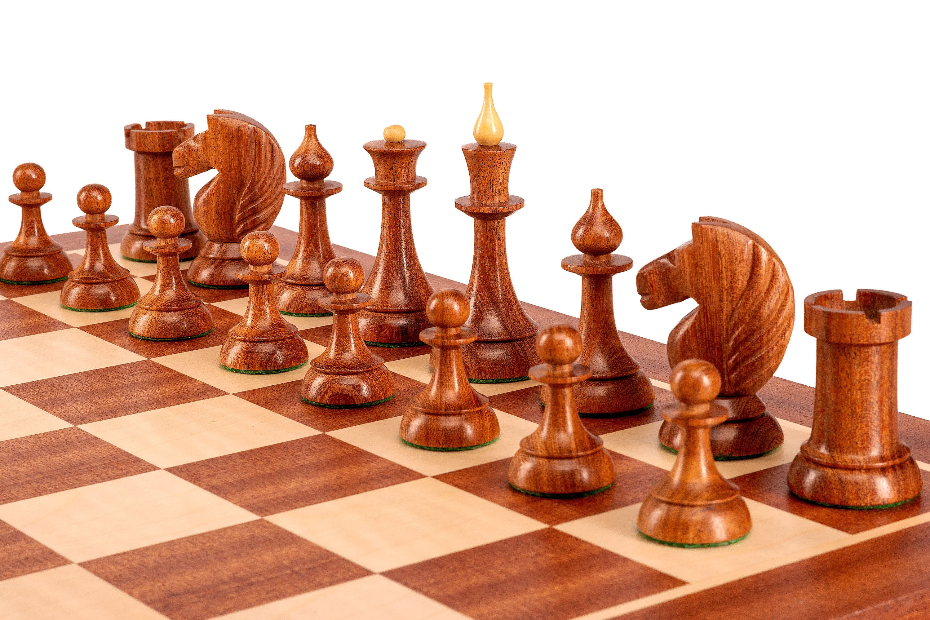 Figuritas de ajedrez Queen's Gambit de 1957, madera de acacia india, 3,75 pulgadas - Figuritas de ajedrez Queen's Gambit de 1957, madera de acacia india, 3,75 pulgadas