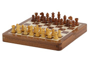 MAGNETIC Schach Mini mit eingelegtem Schachbrett 18 cm