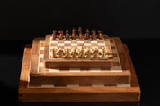 MAGNETIC Schach Mini mit eingelegtem Schachbrett 18 cm