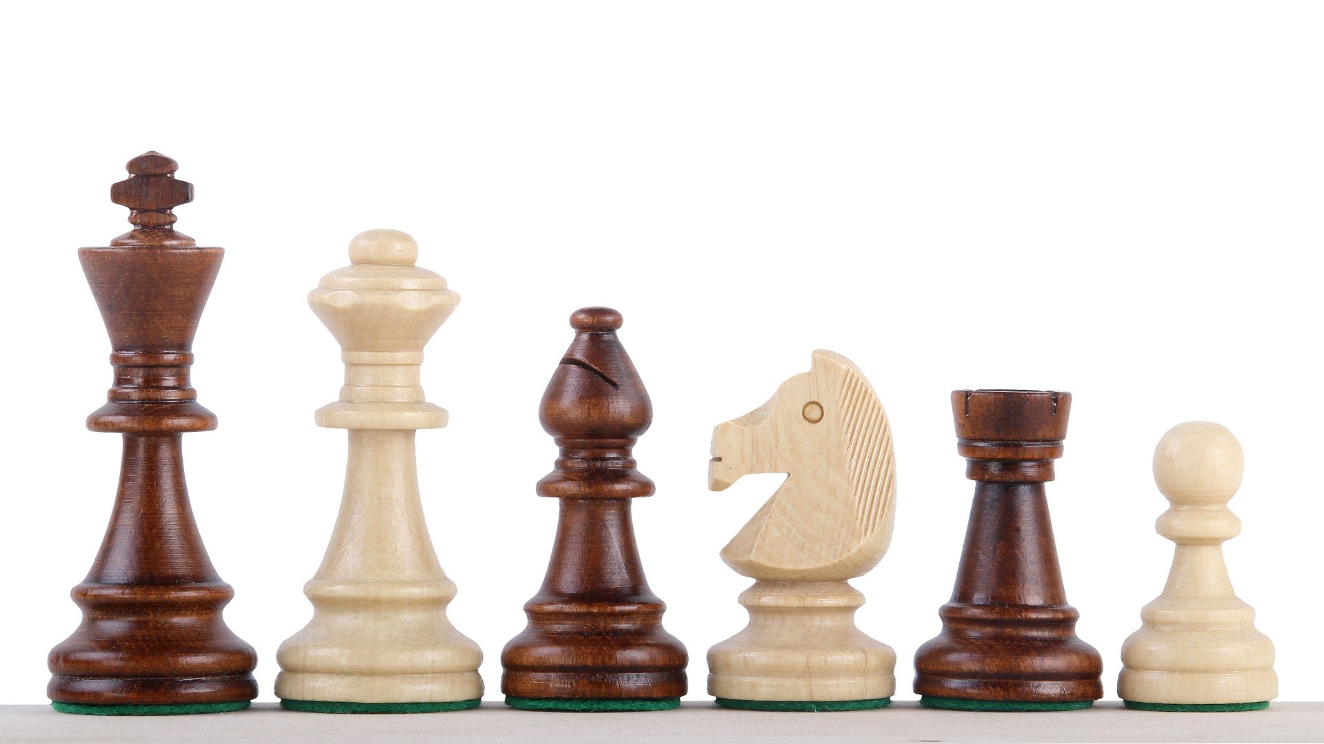 Les pièces d'échecs en bois STAUNTON de taille 6 dans un poly-sac - 6171cda469174bd9795037cb0ca6842e