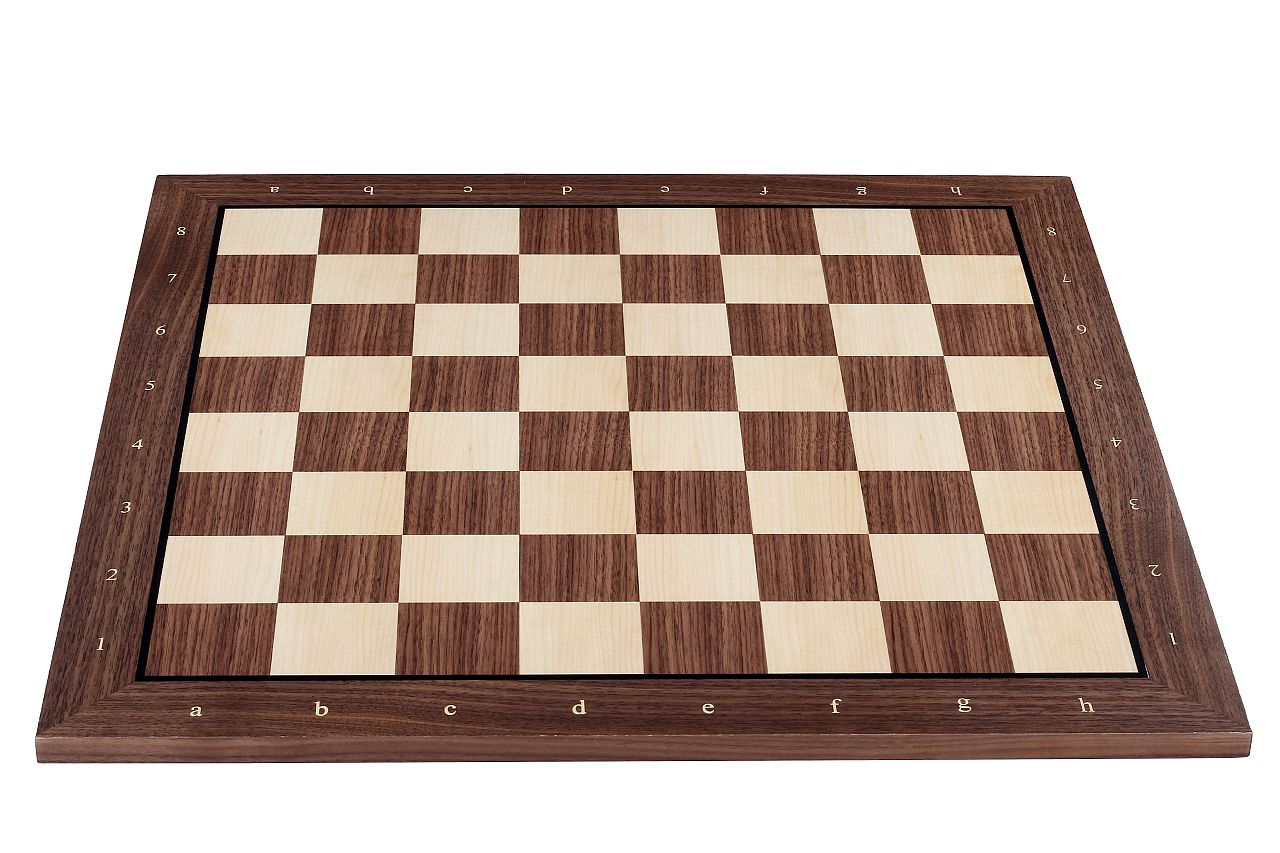 Size No. 5 (with coordinates) walnut/maple with black frame - Size No. 5 (with coordinates) walnut/maple with black frame