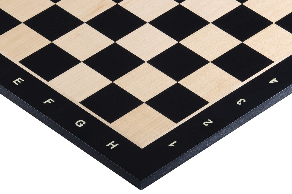 Chess board no. 4+ (with description) ebonised (marquetry) - Chess board no. 4+ (with description) ebonised (marquetry)