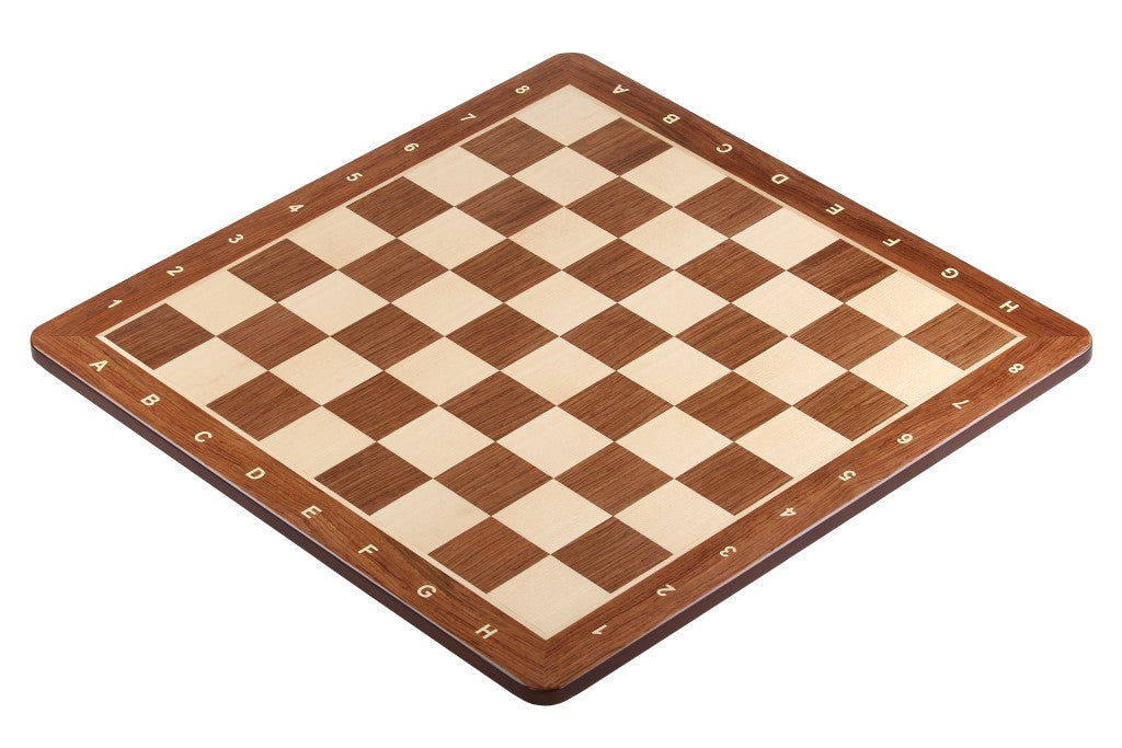 Echiquier en marqueterie de bois de padouk et d'érable - échiquier classique de Taille 6 (avec coins arrondis) - Echiquier en marqueterie de bois de padouk et d'érable - échiquier classique de Taille 6 (avec coins arrondis)