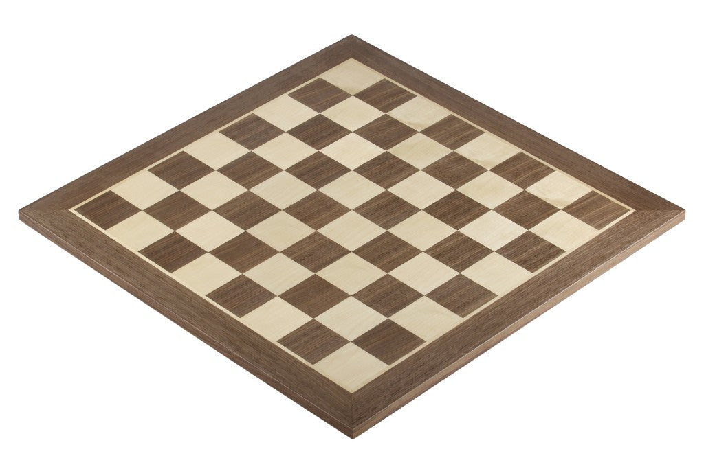 No5 Walnut Chessboard+ 3.5" French Ebonised pieces - No5 Walnut Chessboard+ 3.5" French Ebonised pieces