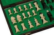 Jeu d'échecs CONSUL Black en bois de charme, de grande taille (48 x 48cm) - Ensemble Complet Noir