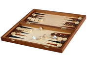 Jeu d'Echecs  de Tornoi + Dames + Backgammon en bois de charme, de taille 4 (40,5 x 40,5cm) - Ensemble comprenant trois jeux pour deux joueurs