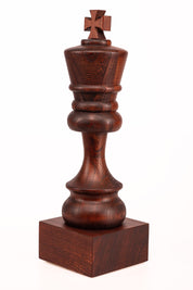 Coppa degli scacchi in legno - Re Nero