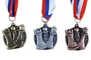Medal szachowy okrągły - srebrny