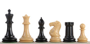 Exklusive Staunton Schachfiguren Nr. 6, creme/schwarz, metallbeschwert (König 95 mm)