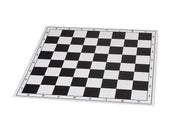 Plastic chess board, foldable, white/brown