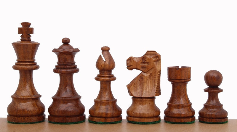 Französisch Akazie / Buchsbaum Schachfiguren 3,75 Zoll - Französisch Akazie / Buchsbaum Schachfiguren 3,75 Zoll
