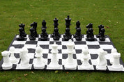 Pièces d'échecs  géantes Jardin et extérieur  (roi 41 cm) -  pièces d'échecs en plastique + échiquier en nylon