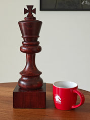 Coppa degli scacchi in legno - Re Nero