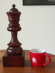 Trophée d'échecs - Dame noire en bois 35cm