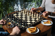 Jeu d'échecs CONSUL Black en bois de charme, de grande taille (48 x 48cm) - Ensemble Complet Noir