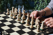 Jeu d'échecs CONSUL Black en bois de charme, de grande taille (48 x 48cm) - Ensemble Complet Noir