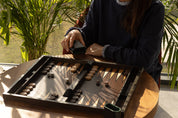 Backgammon w drewnianej kasecie (52x43,5 cm)