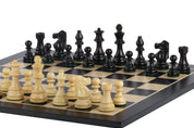 No5 Black Chessboard + 3.5" French Ebonised pieces