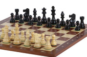 No 4 Sapele Chessboard + 3" French Ebonised pieces