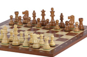 Tablero de Ajedrez No5 Sapele + 3.5 Piezas de Acacia Francesa