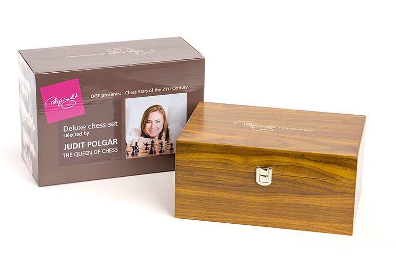 Judit Polgar Deluxe-Schachfiguren Nr. 6 - 3,75" in Holzkiste - 3ea943b1f054edb45dacdb5469b53d6f