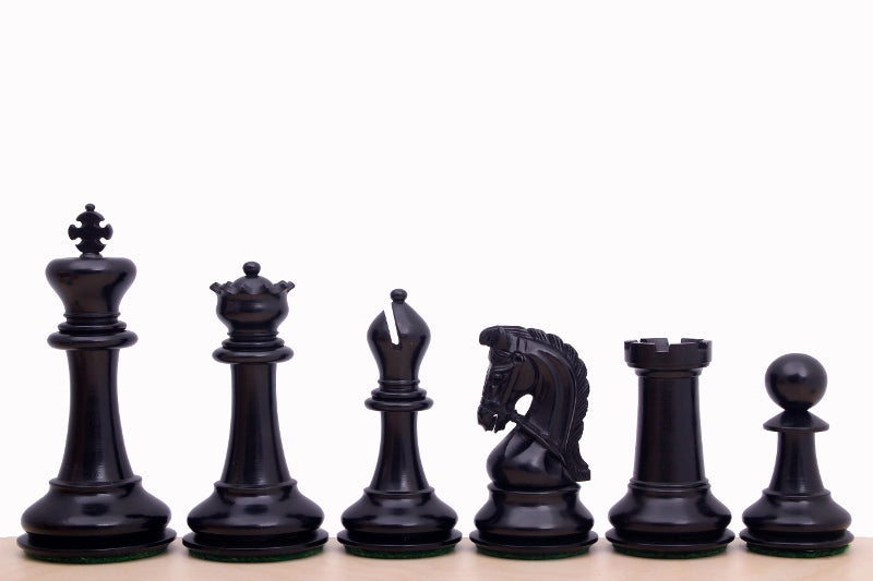 Pièces d'échecs Sultan en bois de buis teinté et naturel - Taille 4,00'' - Pièces d'échecs Sultan en bois de buis teinté et naturel - Taille 4,00''