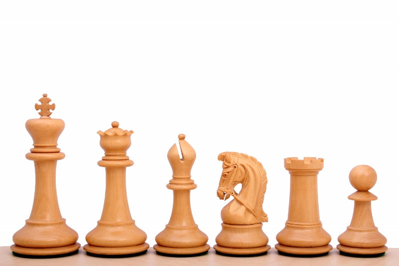 Pièces d'échecs Sultan en bois de buis teinté et naturel - Taille 3,75'' - Pièces d'échecs Sultan en bois de buis teinté et naturel - Taille 3,75''