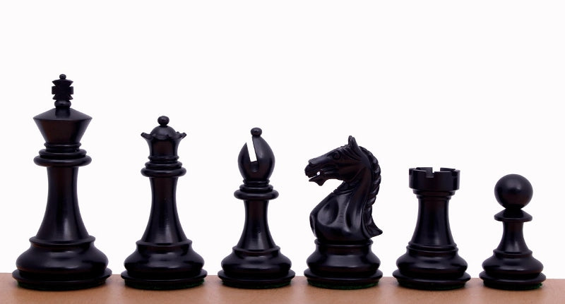Pièces d'échecs Supreme en bois de buis naturel et teinté - Taille 4,00'' - Pièces d'échecs Supreme en bois de buis naturel et teinté - Taille 4,00''