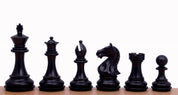 Pièces d'échecs Supreme en bois de buis naturel et teinté - Taille 4,00''