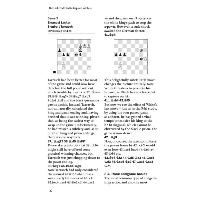 The Lasker Method to Improve in Chess - The Lasker Method to Improve in Chess